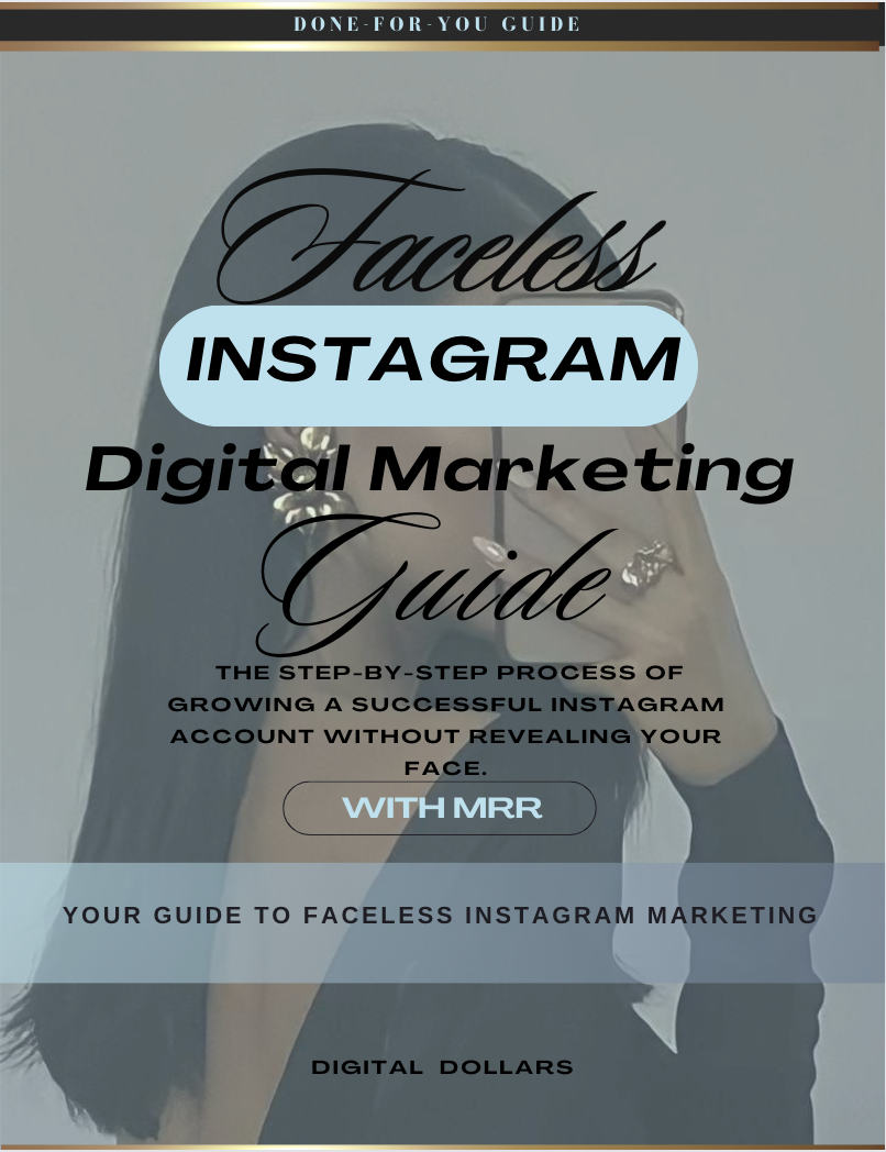 Instagram Faceless Marketing | PLR MRR